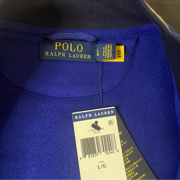 Polo Ralph Lauren Logo Fleece Baseball Jacket NWT - Picture 4 of 9